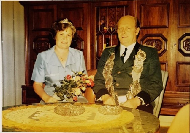 1974 Schützenkönig Rudi Hofmeister mit Ehefrau Margarethe